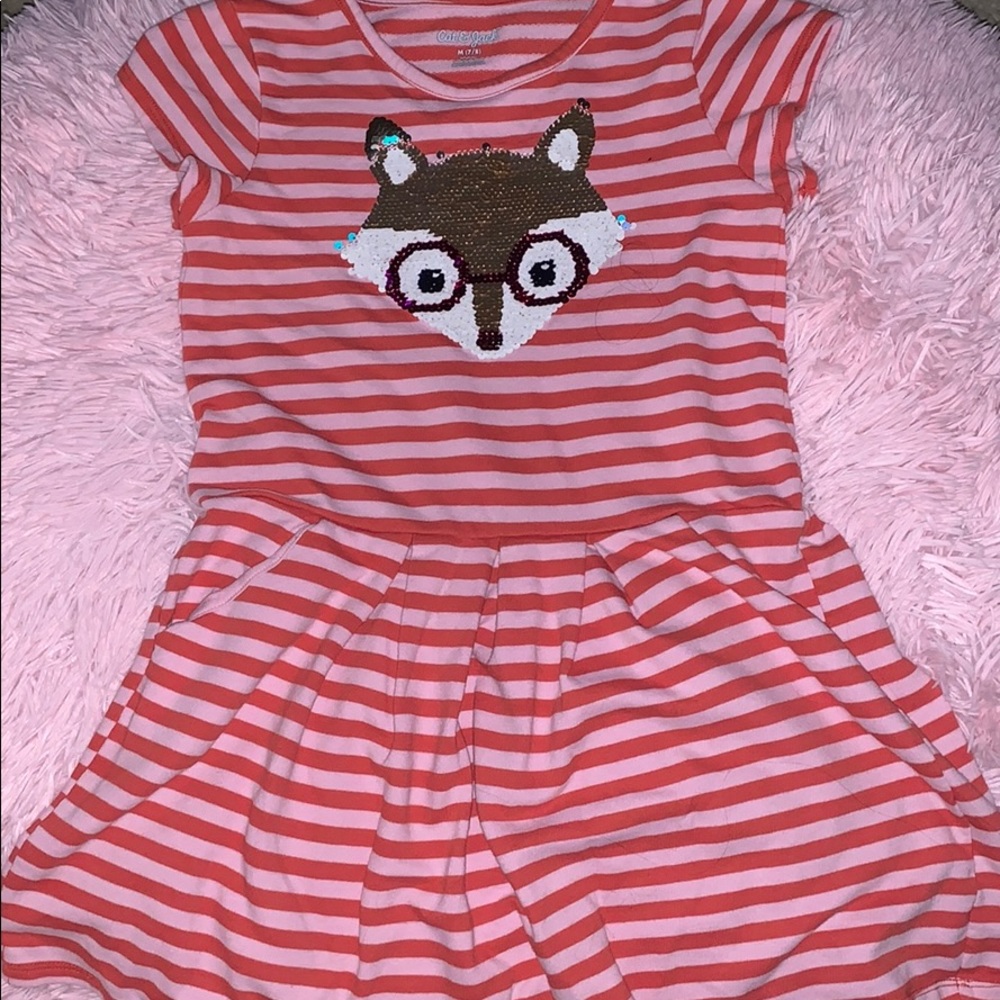 Cat & Jack flip sequin dress with pockets size M